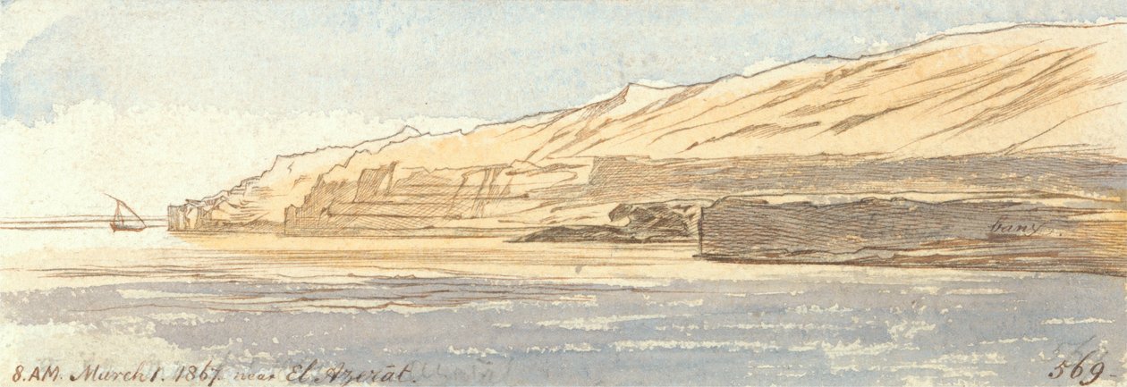 El Azerat közelében alkotó: Edward Lear
