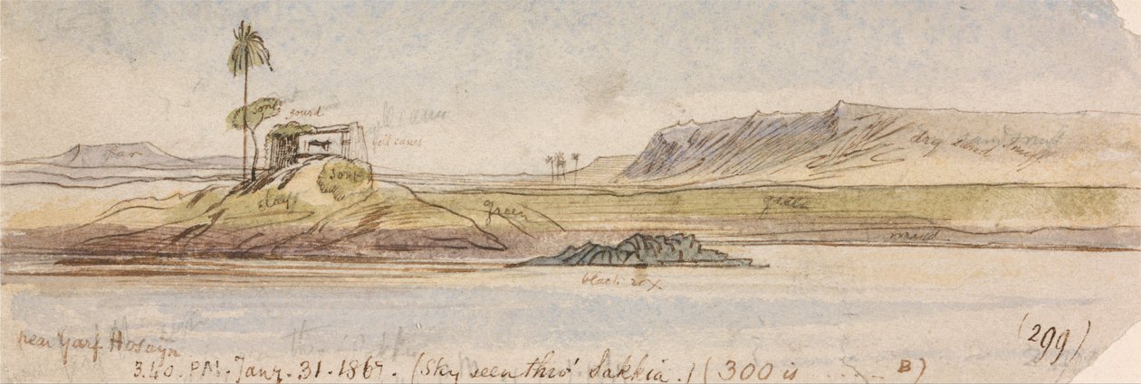 Garf Hossayn közelében, 1867. január 31-én, 15-40 óra között (299) alkotó: Edward Lear