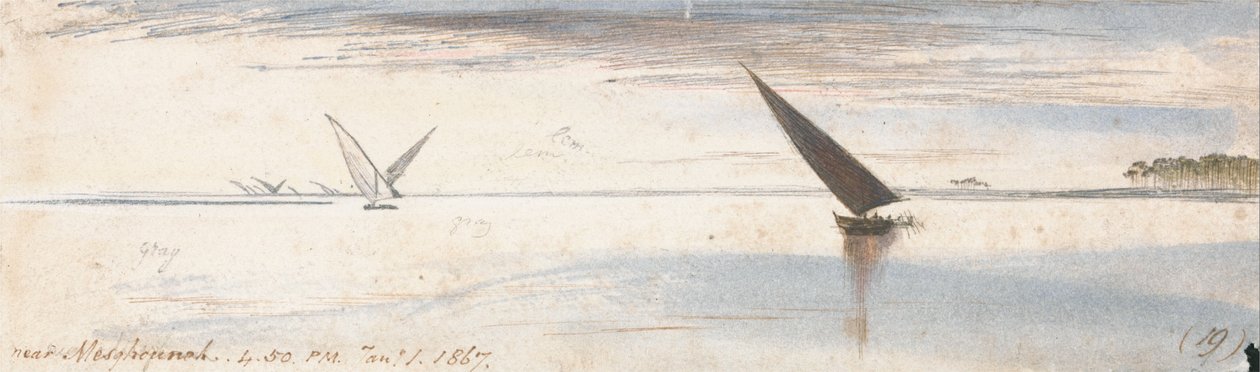 Mesghouneh közelében alkotó: Edward Lear