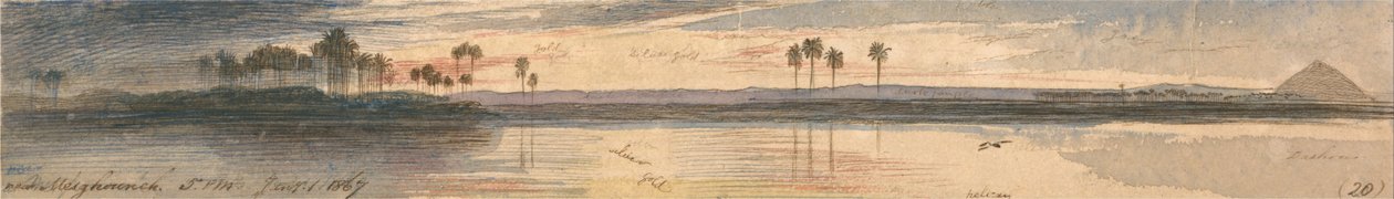 Mesghouneh közelében alkotó: Edward Lear