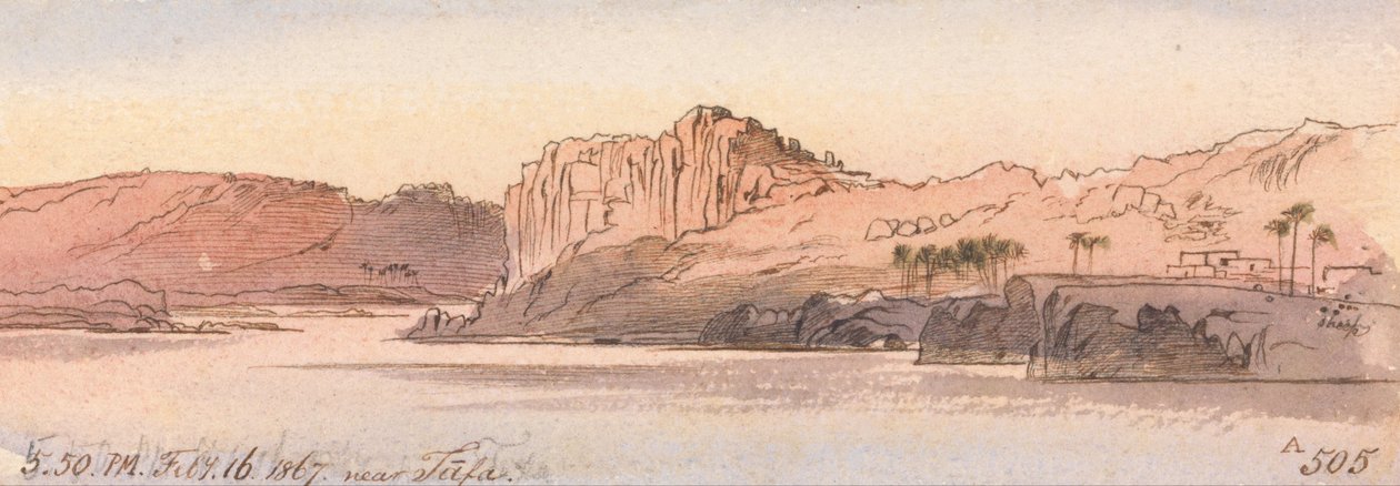 Tafa közelében, 1867. február 16, 17-50 (505A) alkotó: Edward Lear