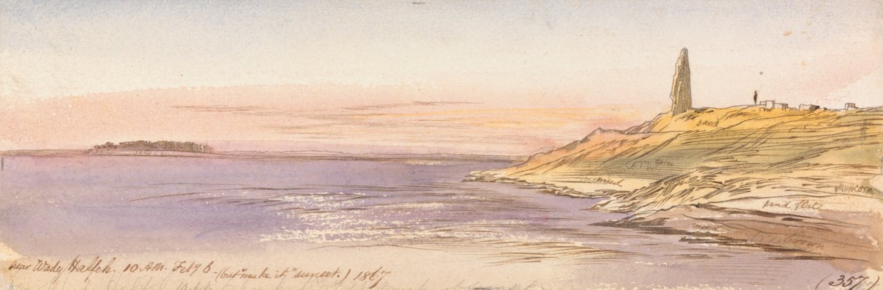 Wady Halfeh közelében alkotó: Edward Lear