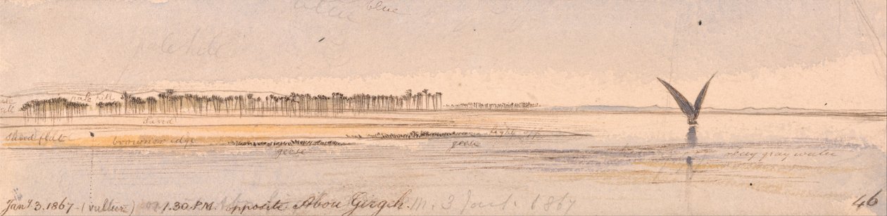 Abu Girgehvel szemben alkotó: Edward Lear