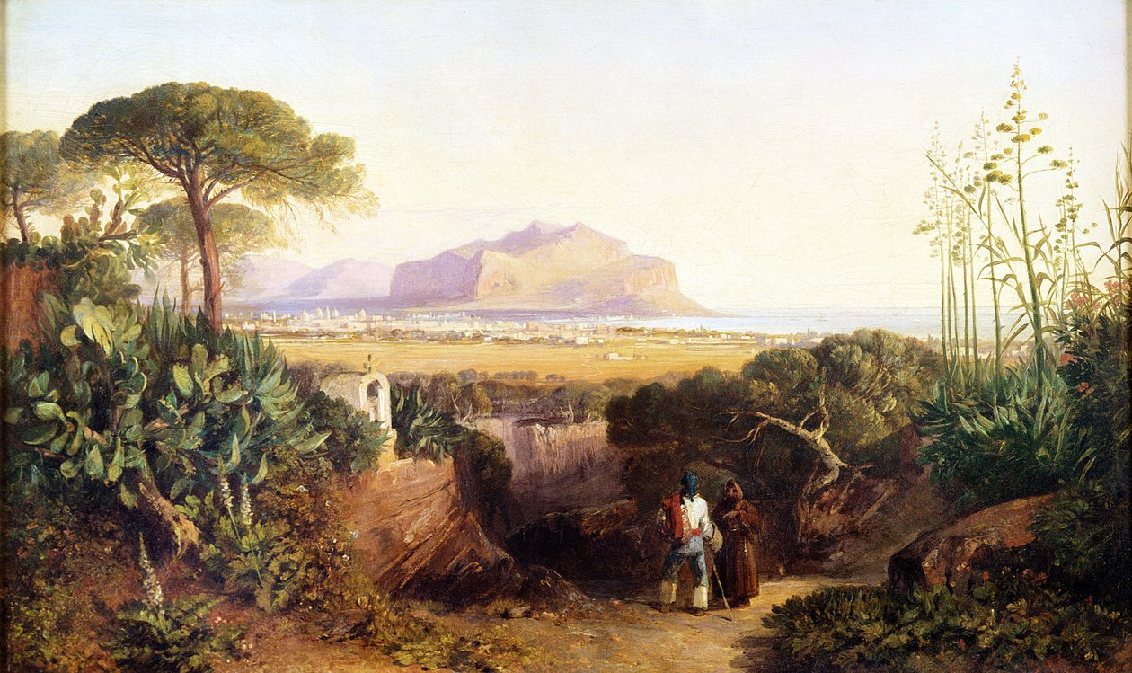 Palermo, Szicília, 1847 alkotó: Edward Lear