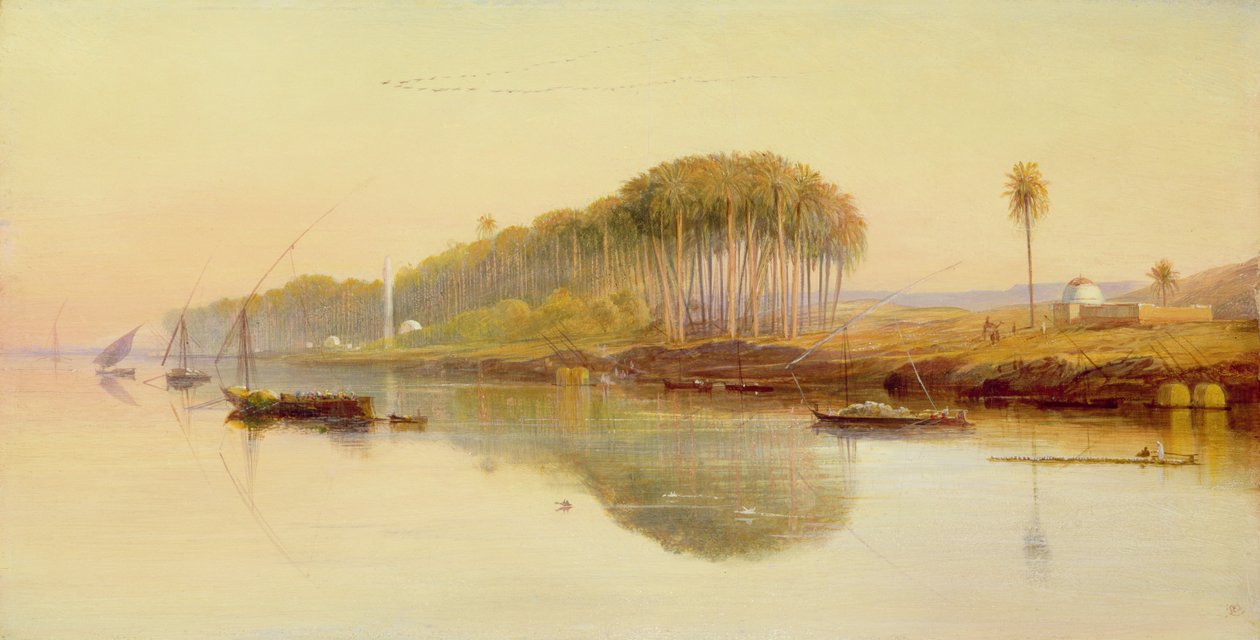 Abedah sejk a Níluson, 1869 alkotó: Edward Lear
