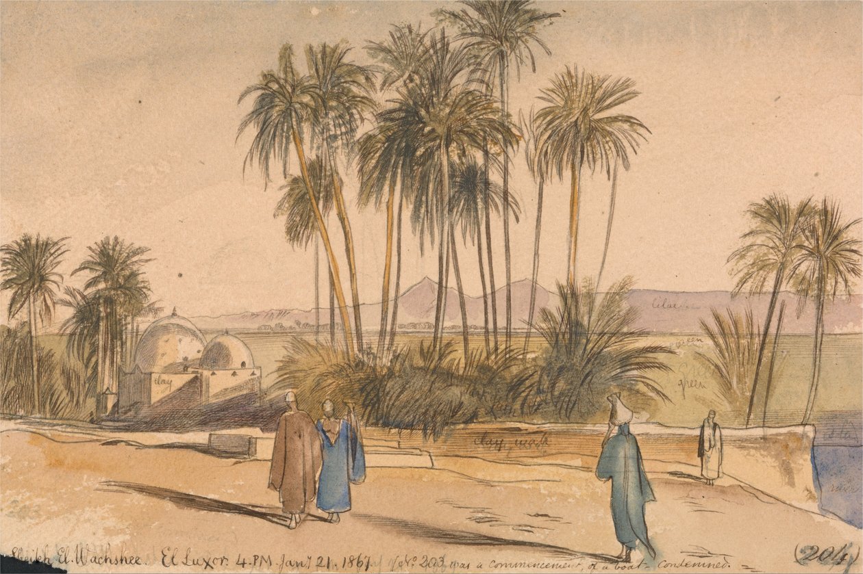 Sheikh El Wachshee, A Luxor alkotó: Edward Lear