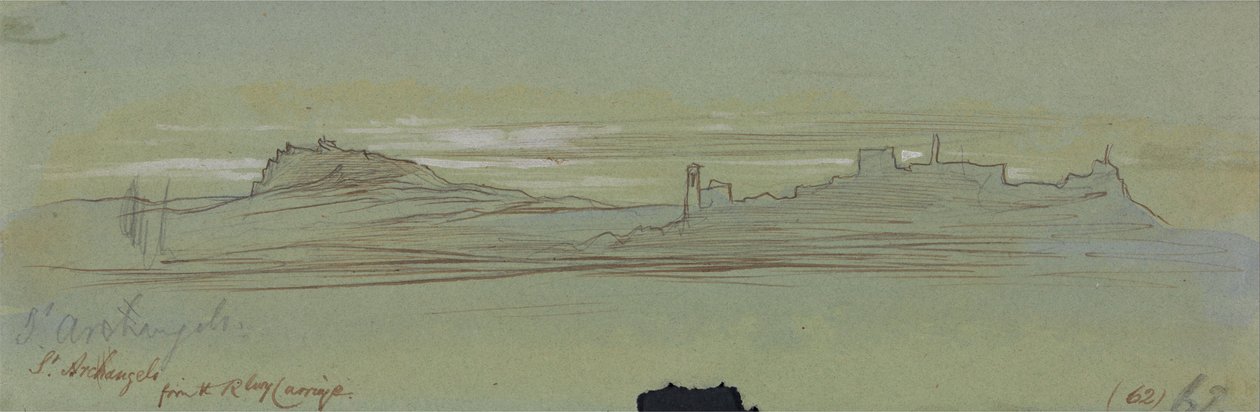 St. Archangelo, a vasúti kocsiból alkotó: Edward Lear