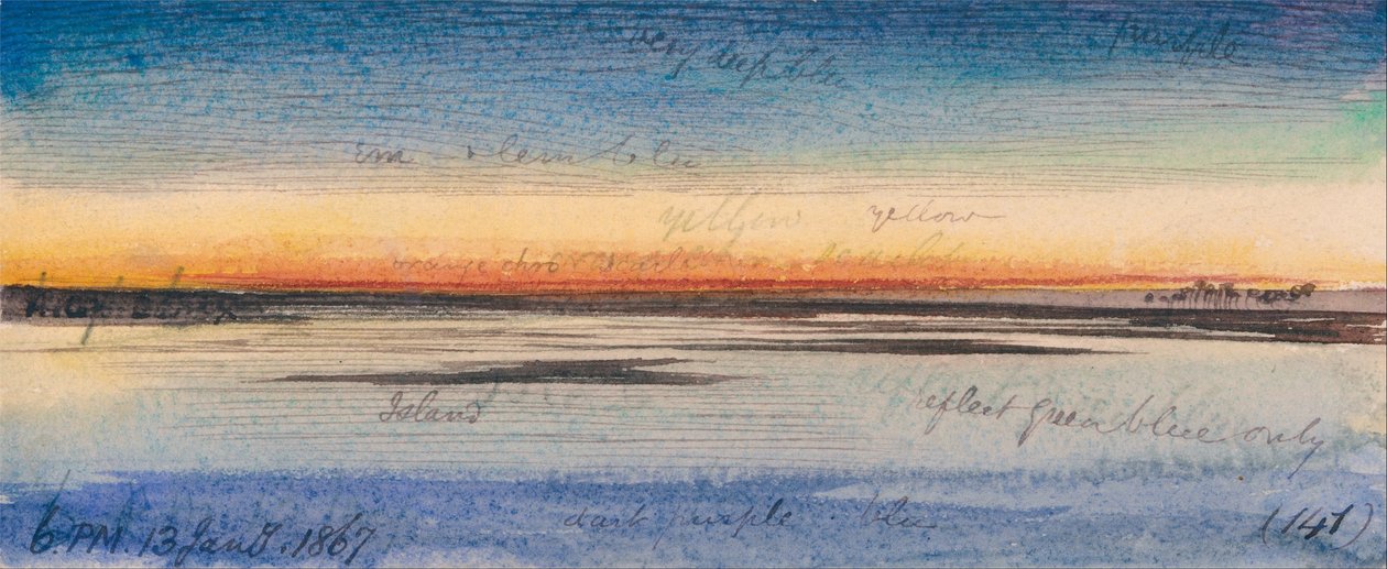 Naplemente a Nílus mentén alkotó: Edward Lear