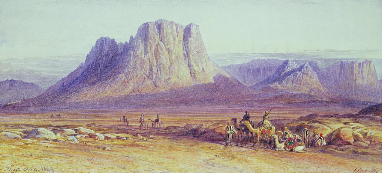 The Camel Train, Condessi, Sínai-hegy, 1848 alkotó: Edward Lear