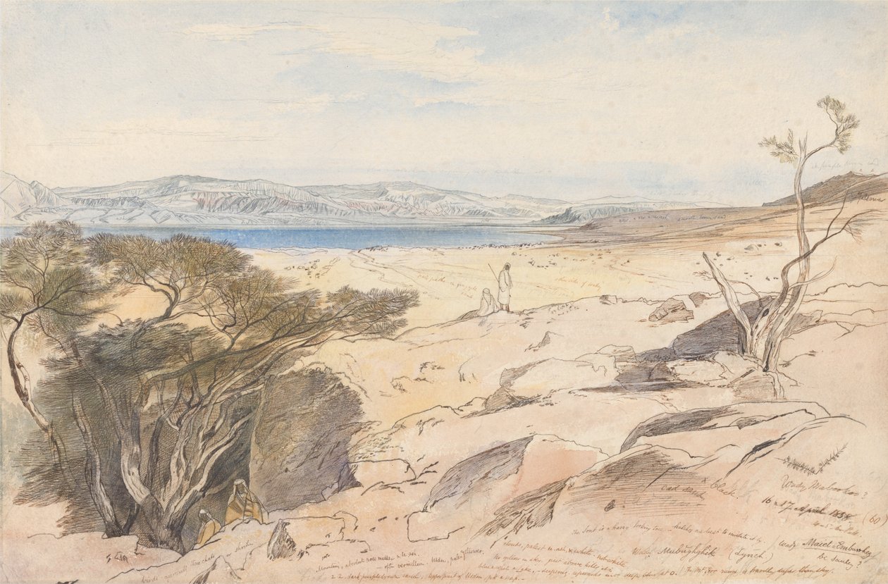 A Holt -tenger, 1858. április 16–17 alkotó: Edward Lear