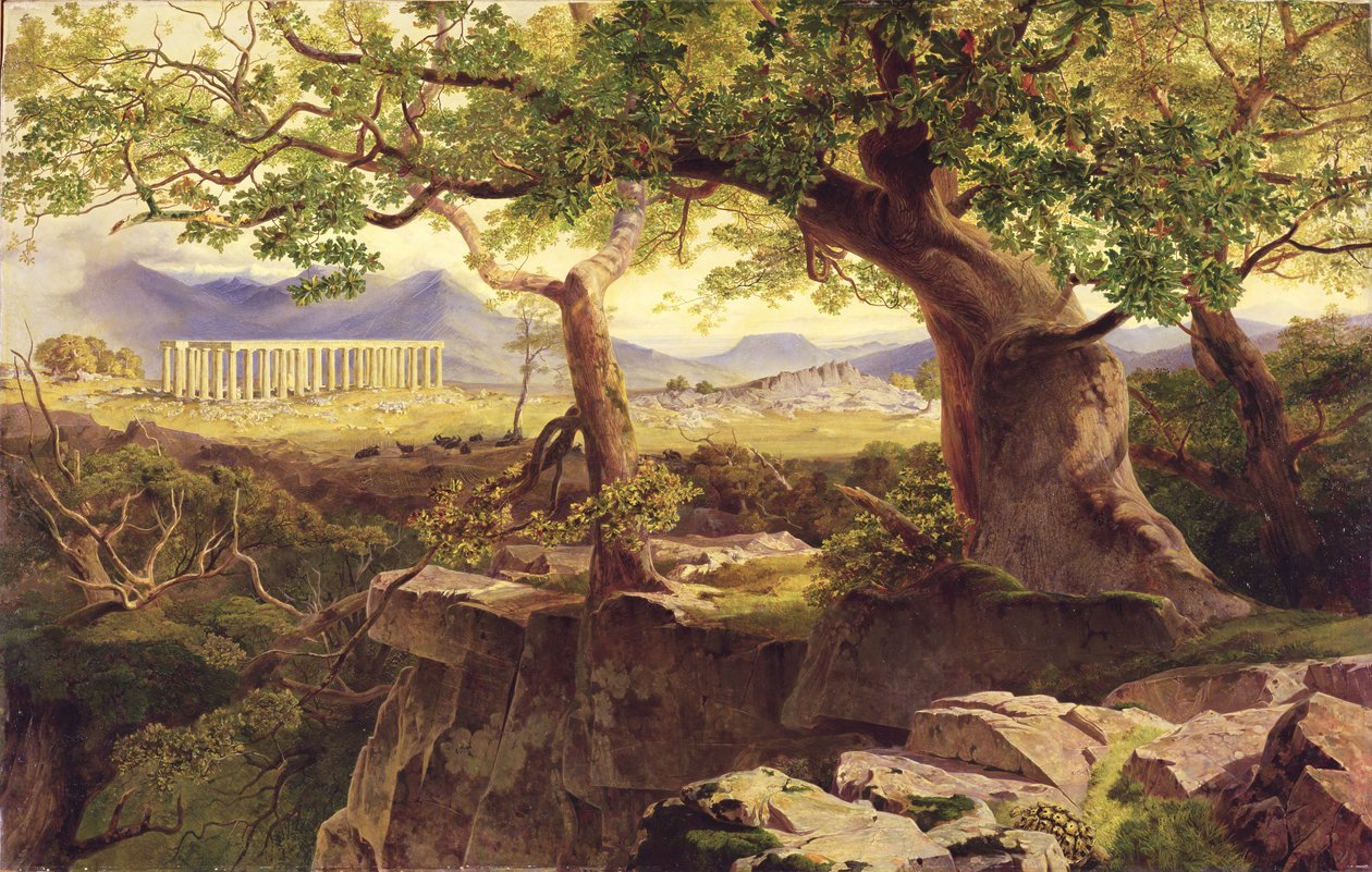 Apollón temploma, Bassae, 1854-55 alkotó: Edward Lear