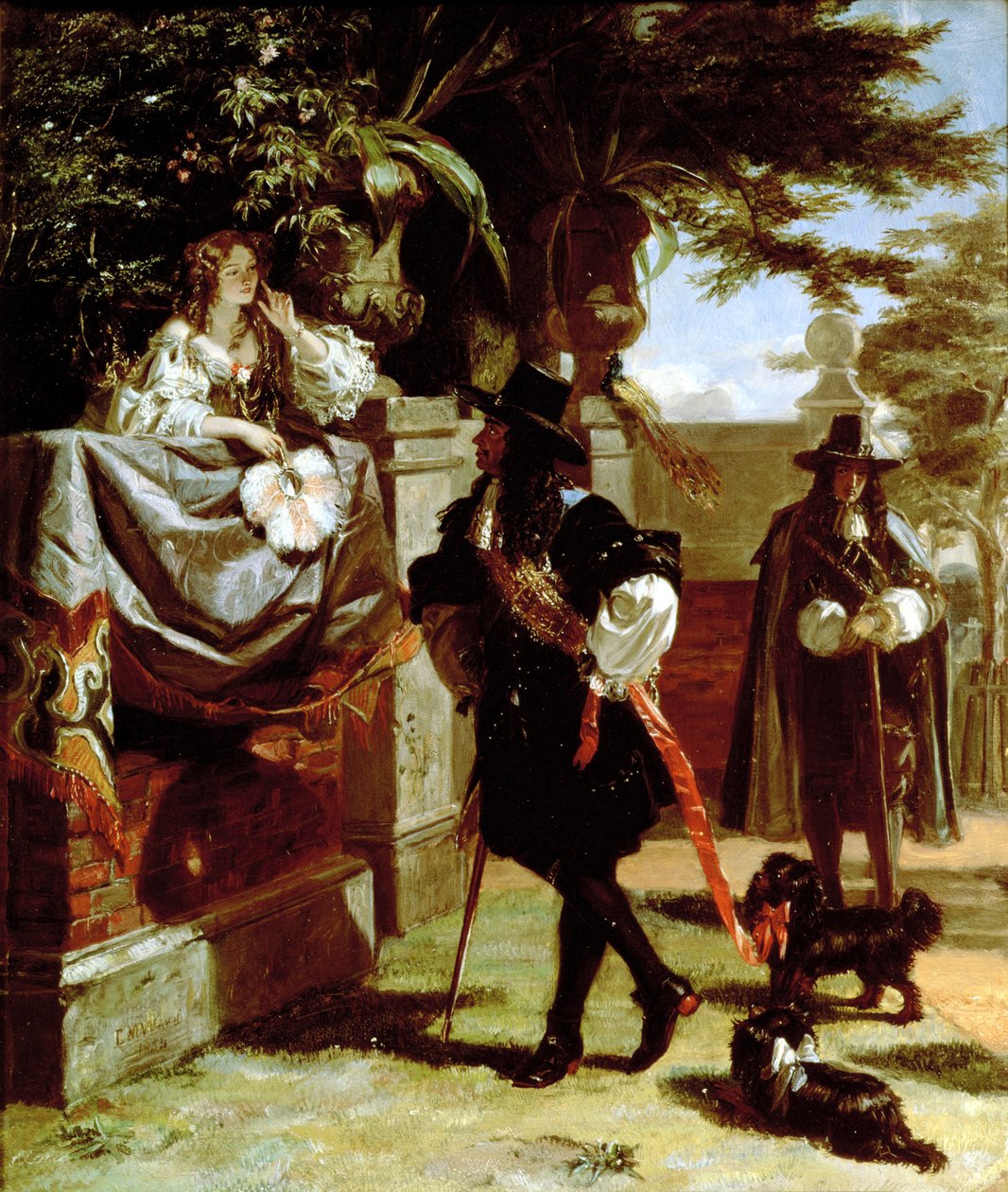 II. Károly (1630-85) és Nell Gwynne (1650-87) alkotó: Edward Matthew Ward