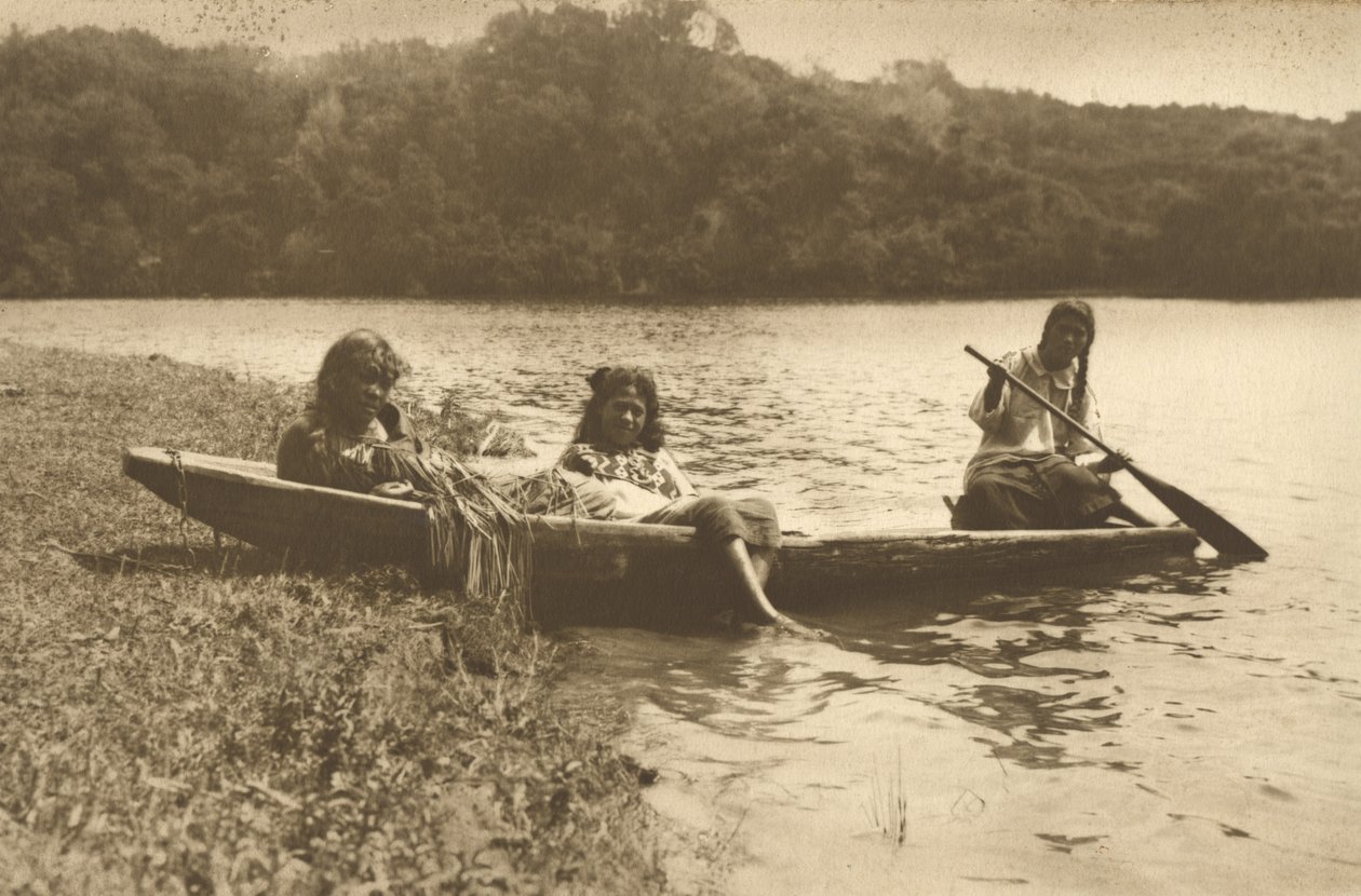 Waka, Rotoiti-tó, 1915 körül (ezüst zselatinos nyomat) alkotó: Edward Payton