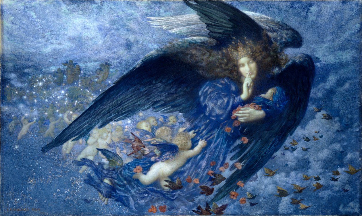 Éjszaka csillagvonatával alkotó: Edward Robert Hughes