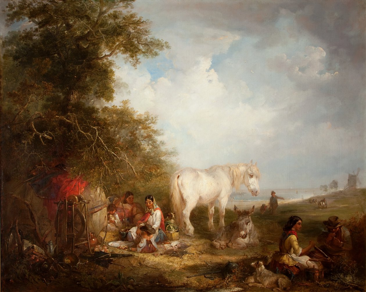 Cigány jelenet alkotó: Edward Robert Smythe