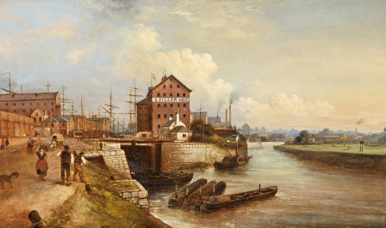 Gloucester rakpart és dokkok, 1890 alkotó: Edward Smith