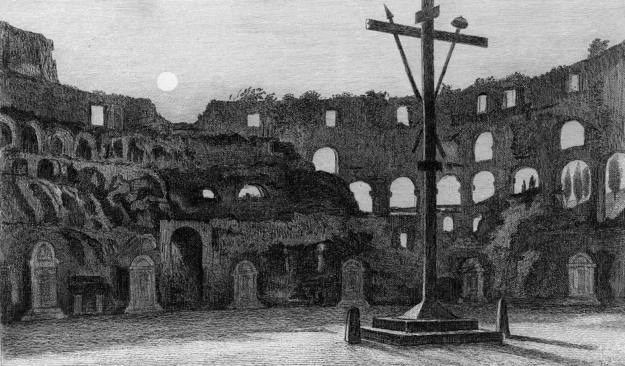 A Holdfény Colosseum, Charles George Lewis metszete alkotó: Edward William Cooke