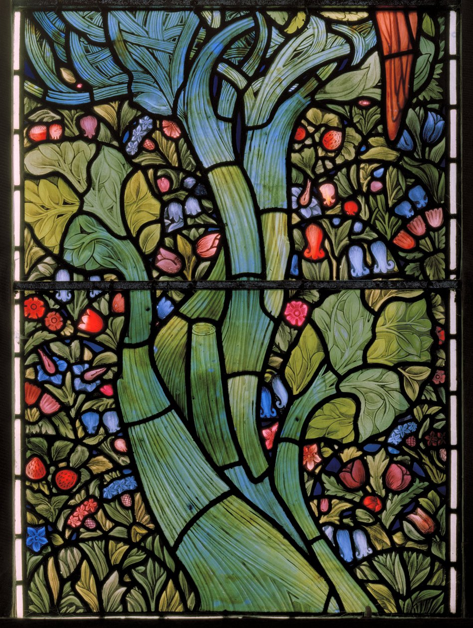 vonagló fa, keleti ablak, 1880 alkotó: Edward and Morris Burne Jones