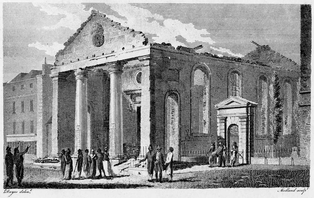 A St Paul Covent Garden romjai alkotó: Edward (after) Dayes