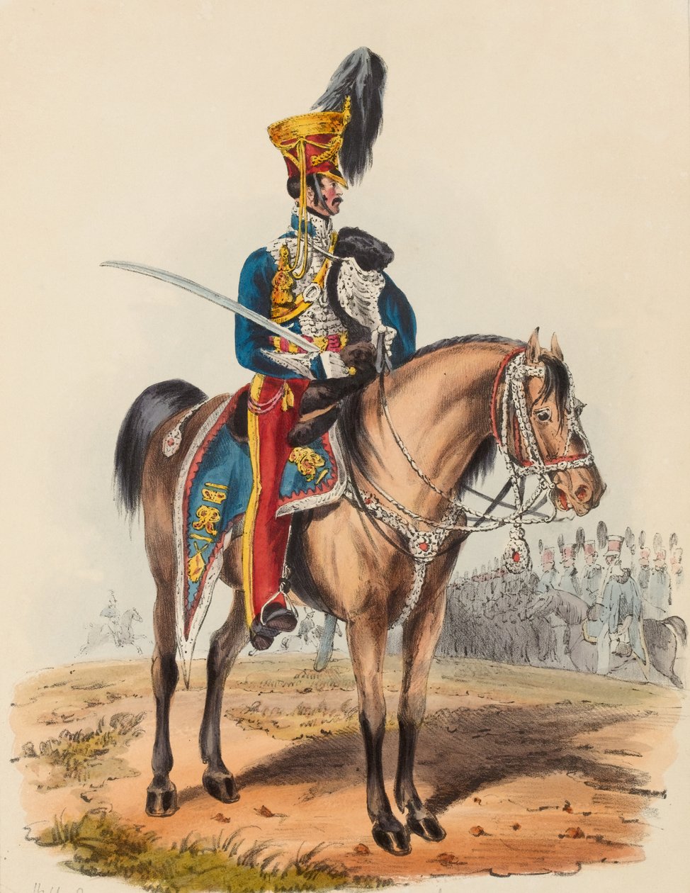 15. huszárok, felülvizsgálati tiszt alkotó: Edward (after) Hull
