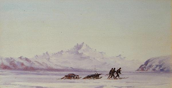 Arctic Scene (akvarell papíron) alkotó: Edward Adrian Wilson