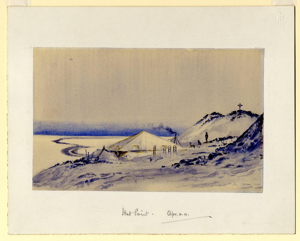 Hut Point, 1911 (wc papíron) alkotó: Edward Adrian Wilson