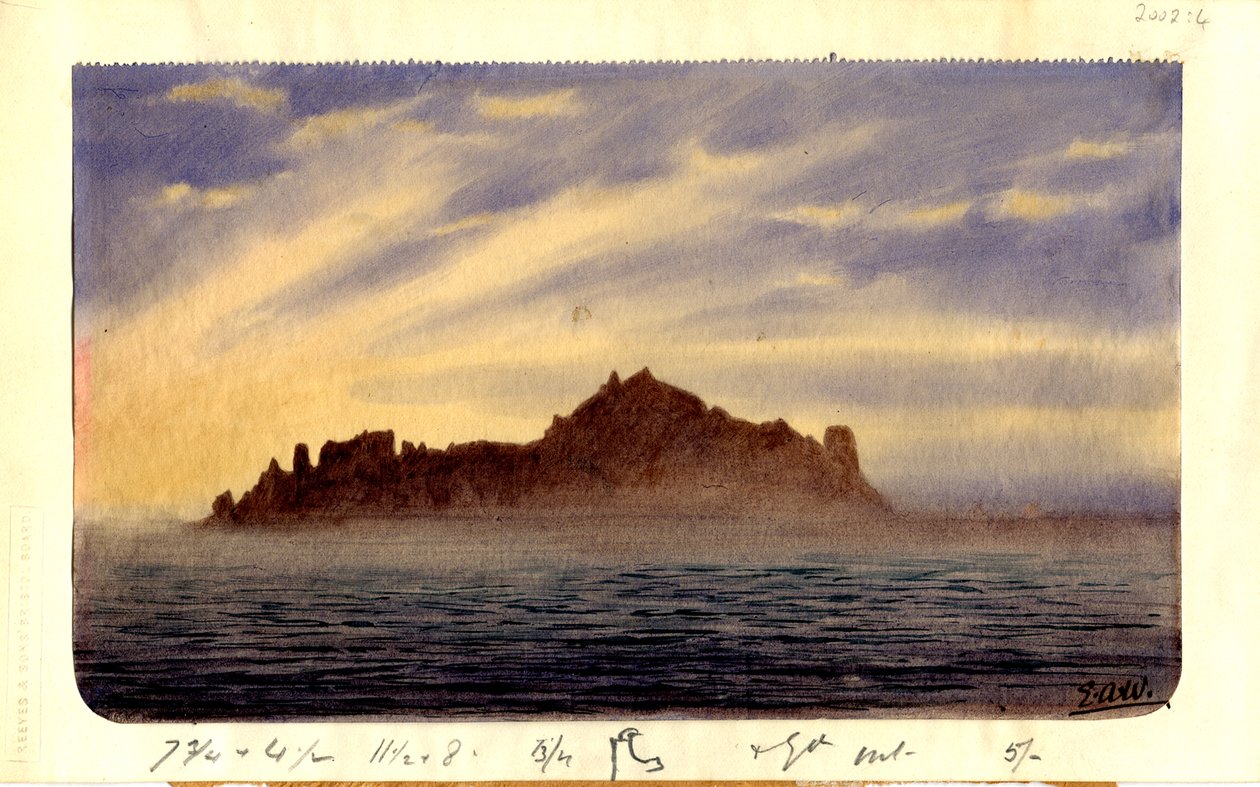 Dél-Trinidad, 1901 (wc papíron) alkotó: Edward Adrian Wilson