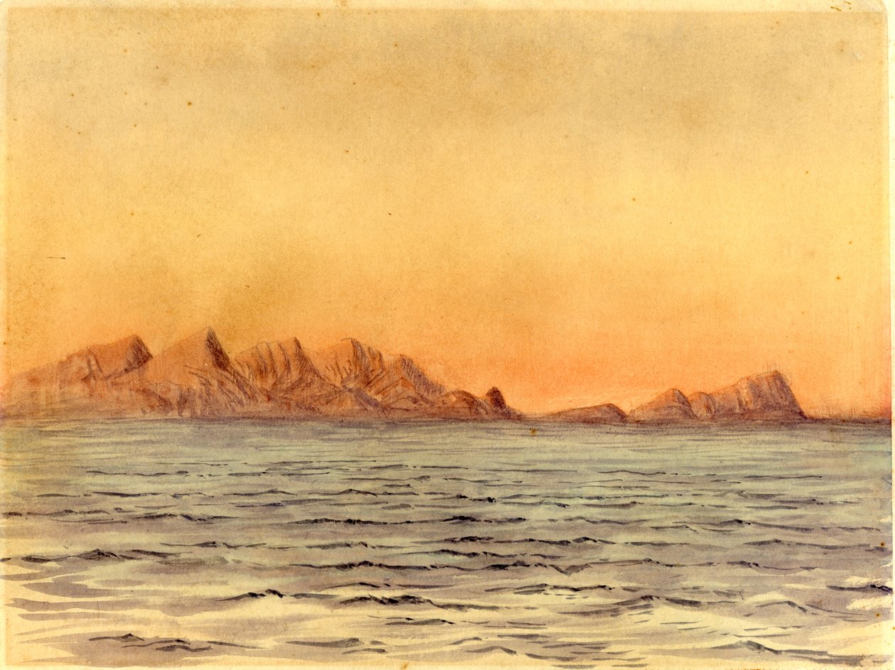 Sunset, Simons Bay, Dél-Afrika (wc papíron) alkotó: Edward Adrian Wilson