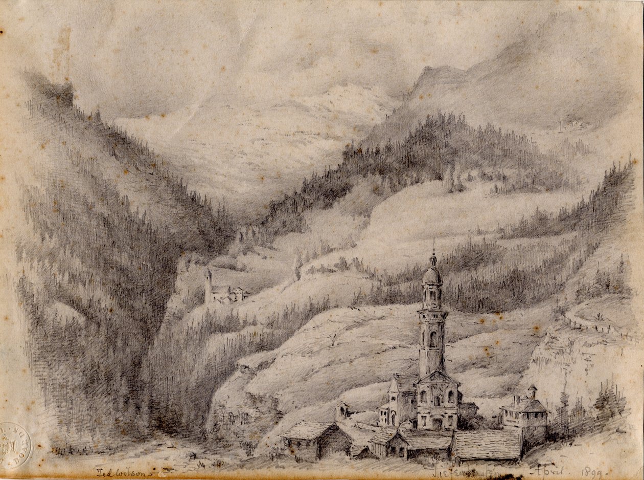 Tiefencastel, Svájc, 1899 alkotó: Edward Adrian Wilson