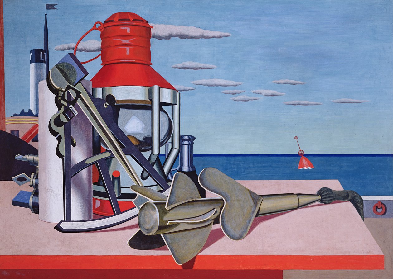 Hűséges szolgák (tengerészgyalogos) 1928 körül (tempera a fedélzeten) alkotó: Edward Alexander Wadsworth