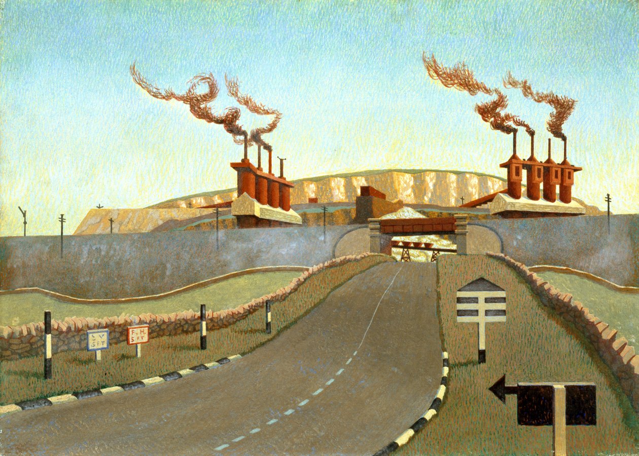 A világ teteje (tempera, vászon, fa) alkotó: Edward Alexander Wadsworth