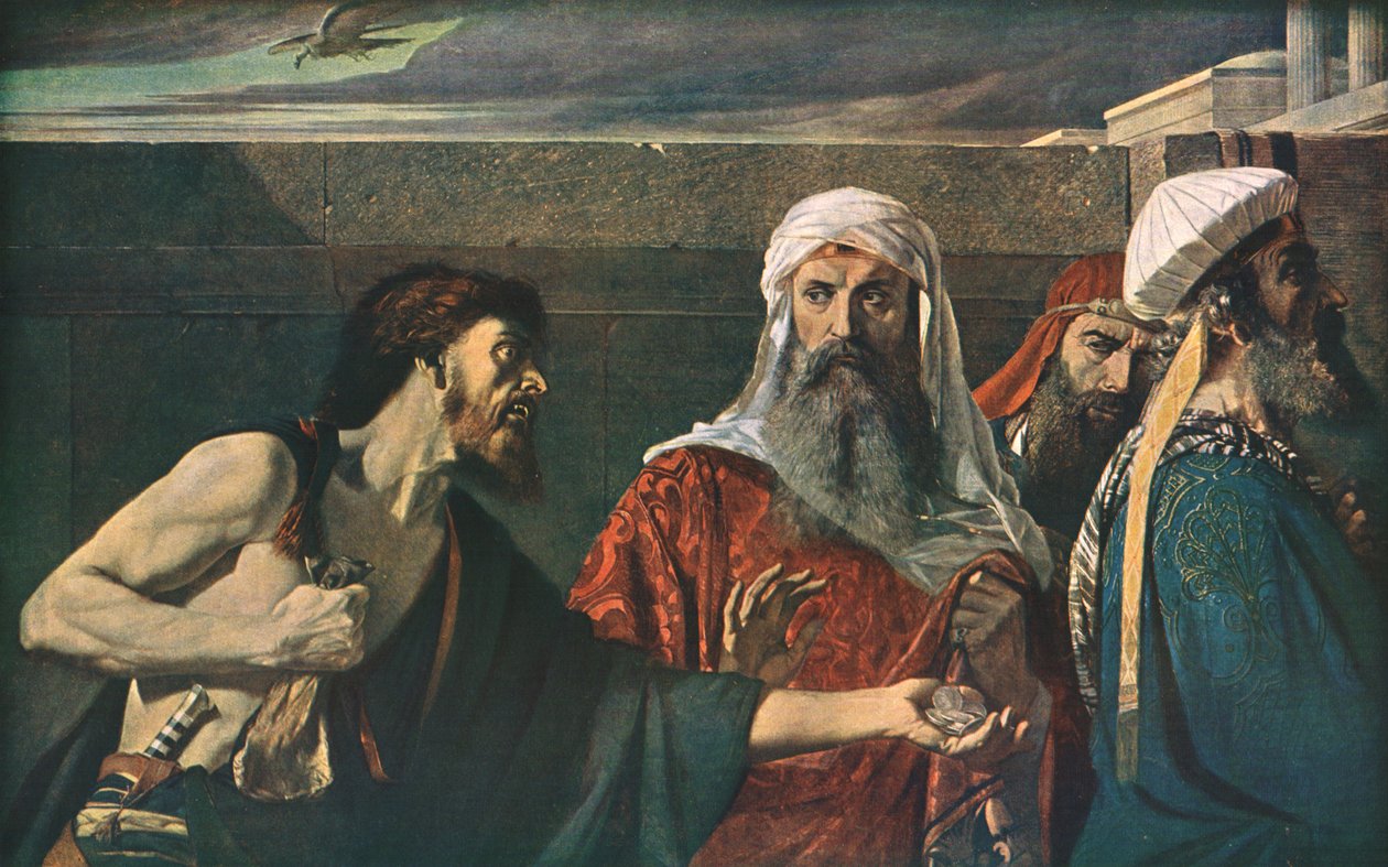 Júdás lelkifurdalása, 1866, 1930. alkotó: Edward Armitage