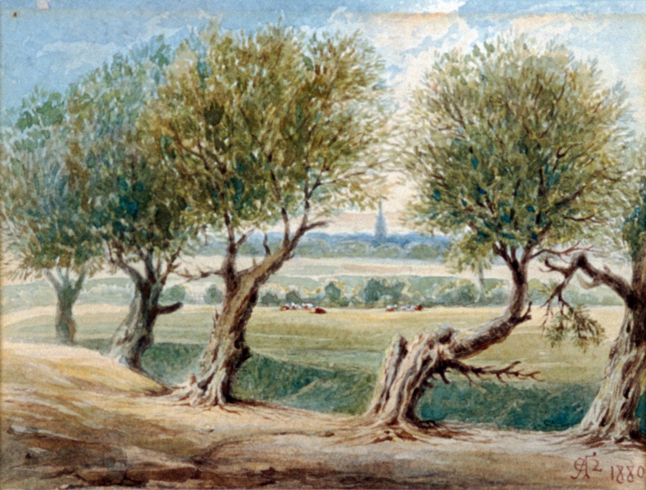 A folyami flotta utolsó nyoma, ...a Fleet Road keleti oldalán, Hampstead, 1880 alkotó: Edward Arthur Heffer