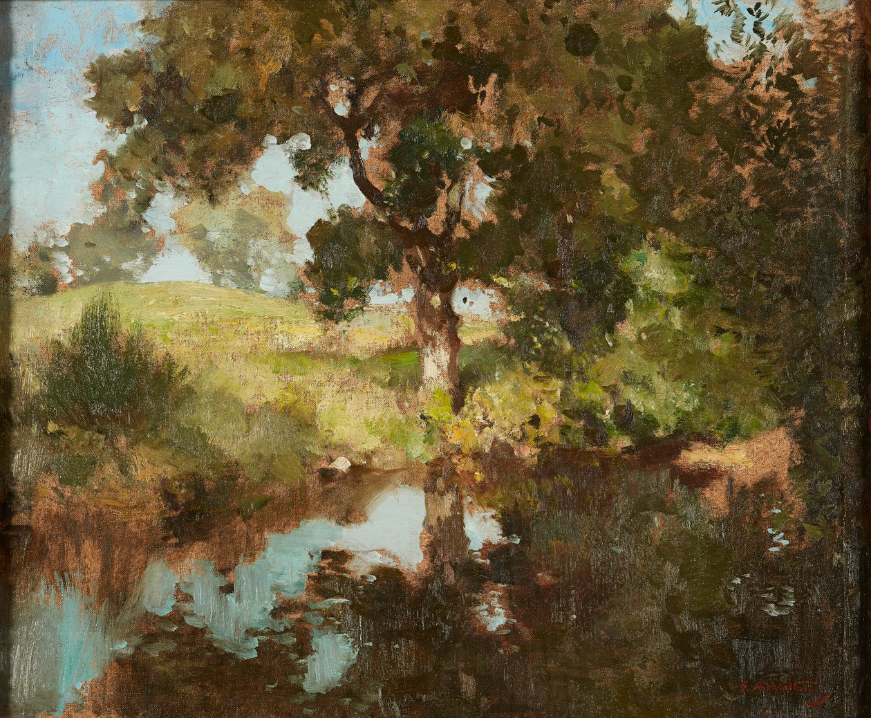 Nyári tükörképek (olaj, vászon) alkotó: Edward Arthur Walton