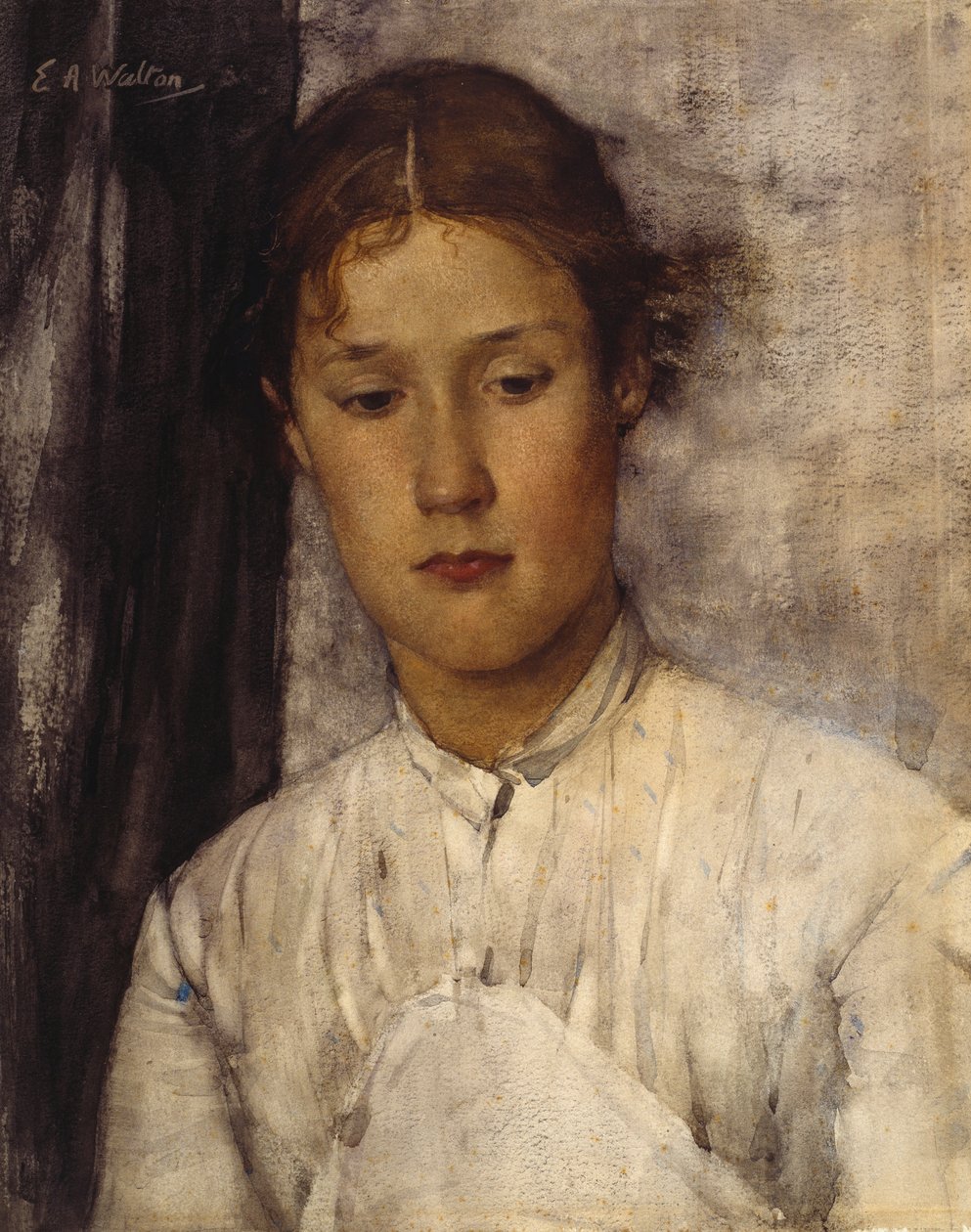 A játékőr lánya (akvarell papíron) alkotó: Edward Arthur Walton