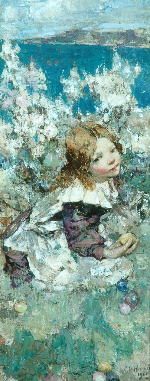 Gyermek tavasszal alkotó: Edward Atkinson Hornel
