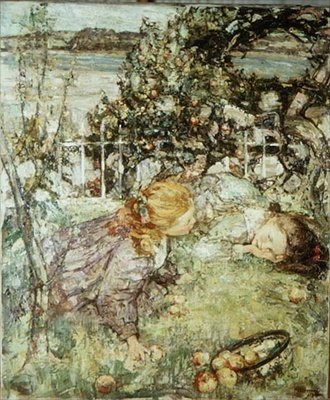 Lányok a gyümölcsösben alkotó: Edward Atkinson Hornel
