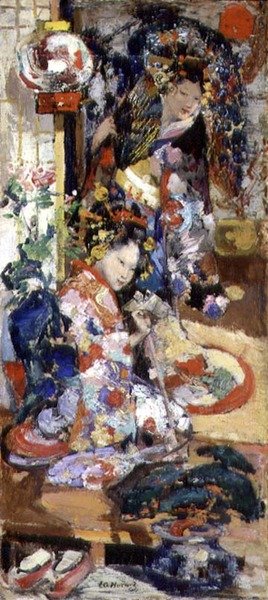 Japán lányok alkotó: Edward Atkinson Hornel