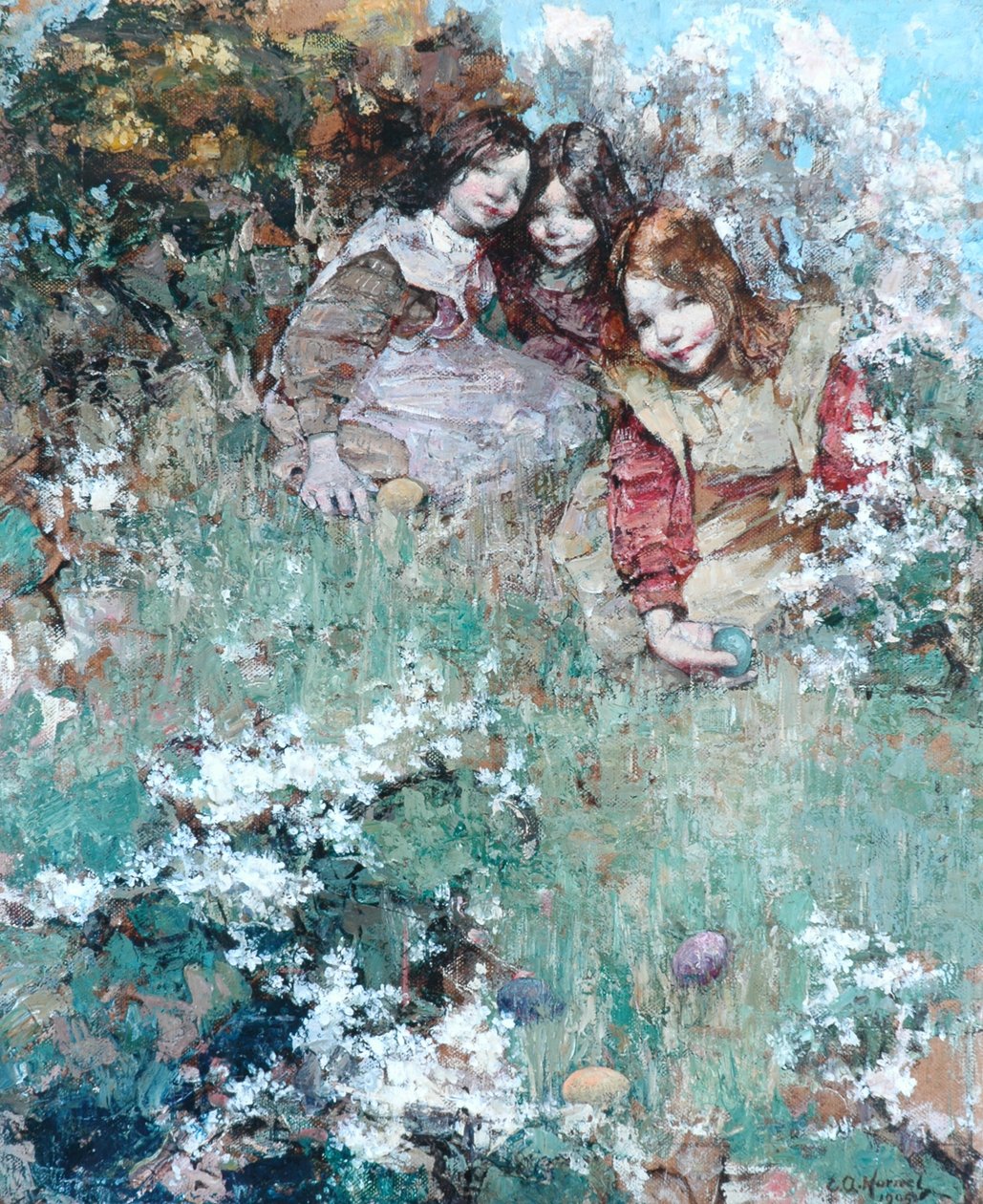 Húsvéti tojások gurítása alkotó: Edward Atkinson Hornel