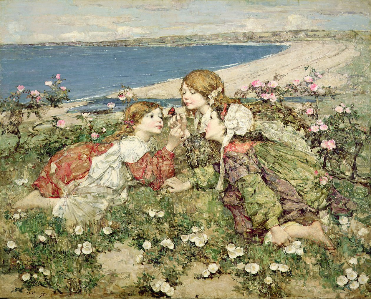 Tengerparti rózsák alkotó: Edward Atkinson Hornel