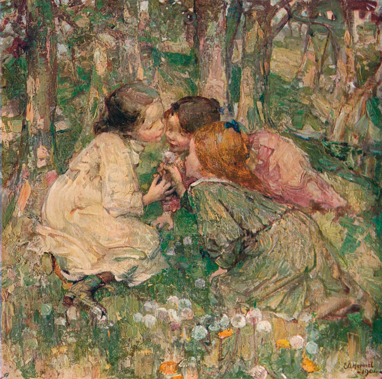 Mi az OClock, c1904 alkotó: Edward Atkinson Hornel