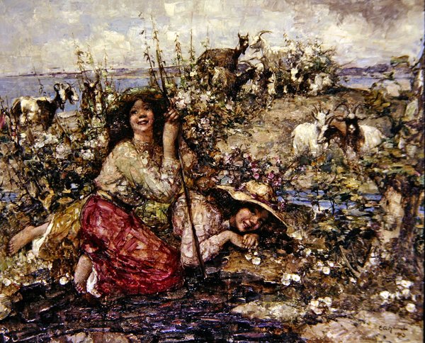 Ahol a pacsirták énekelnek és a tengeri madarak hívogatnak alkotó: Edward Atkinson Hornel