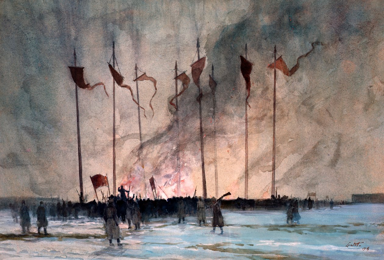 Lintott: Az orosz forradalom áldozatainak temetése alkotó: Edward Barnard Lintott