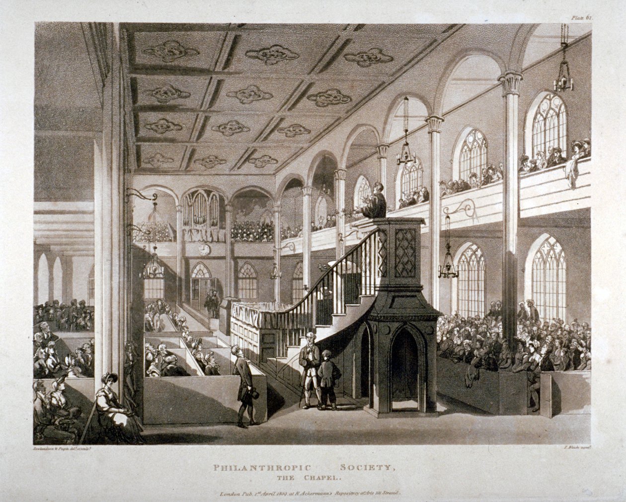Philanthropic Society Institution Chapel, London Road, Southwark, London, 1809 alkotó: Edward Blackburn