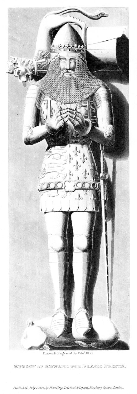Edward Fekete Herceg képmása 1330-1376, 1824. alkotó: Edward Blore
