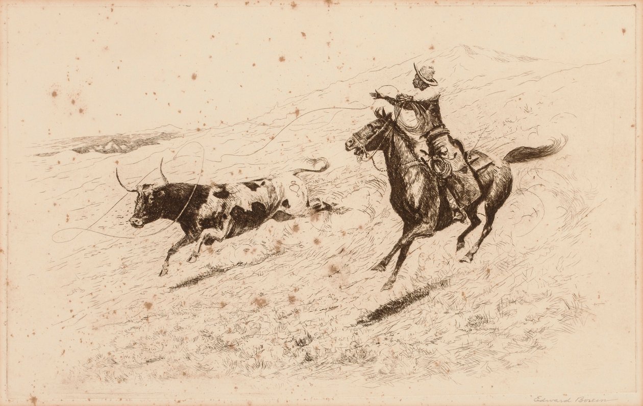 A verseny vége (A hosszú dobás) alkotó: Edward Borein