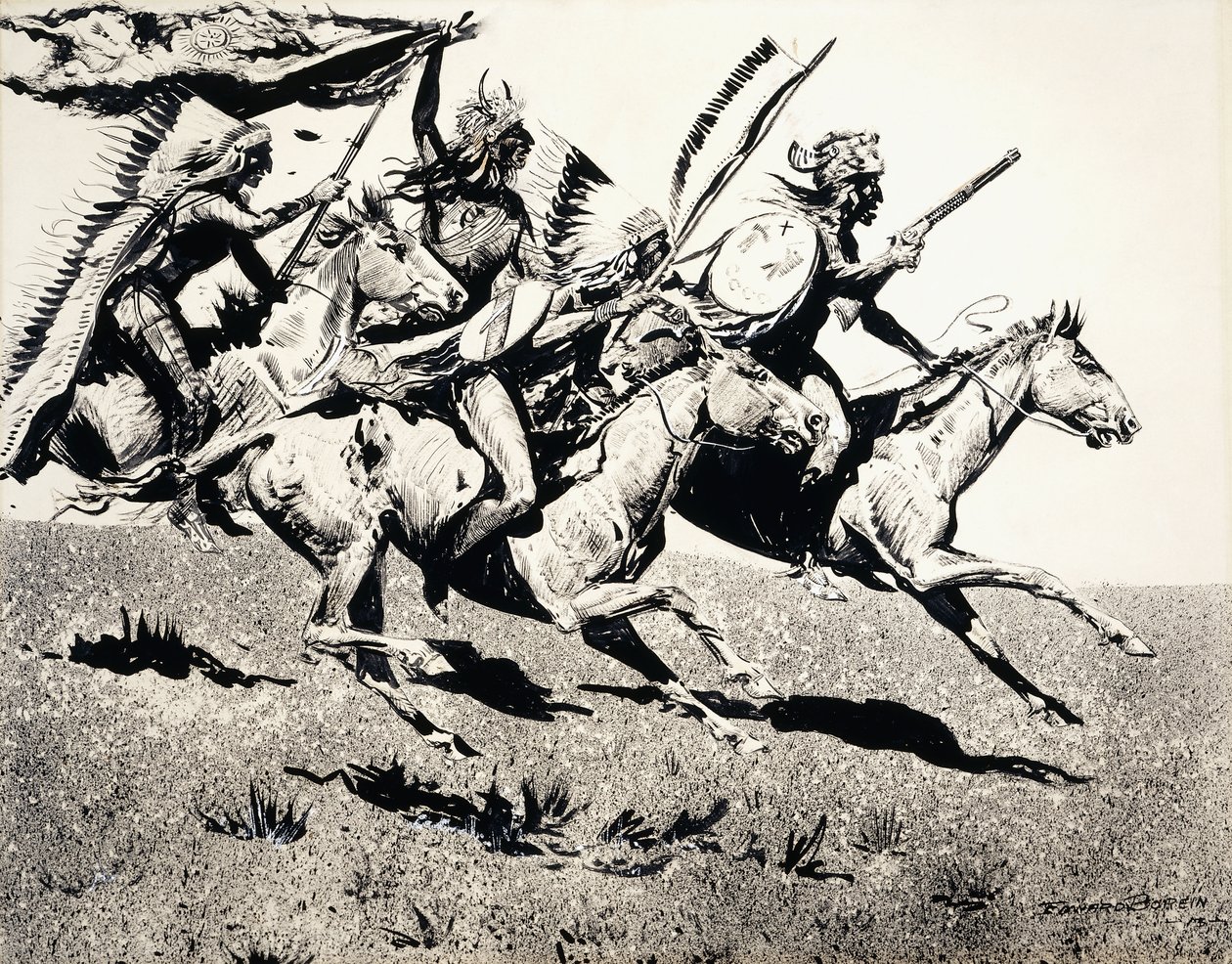 Háborús párt mozgásban alkotó: Edward Borein
