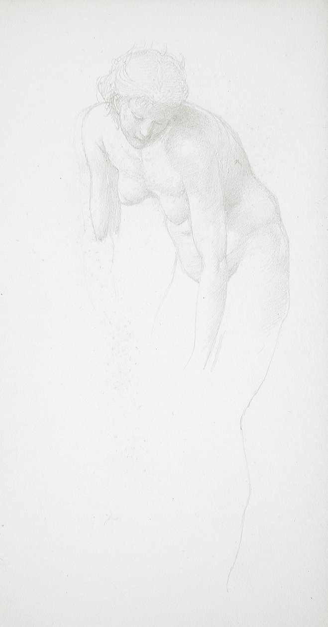 Hajlongó meztelen nő alkotó: Edward Burne-Jones