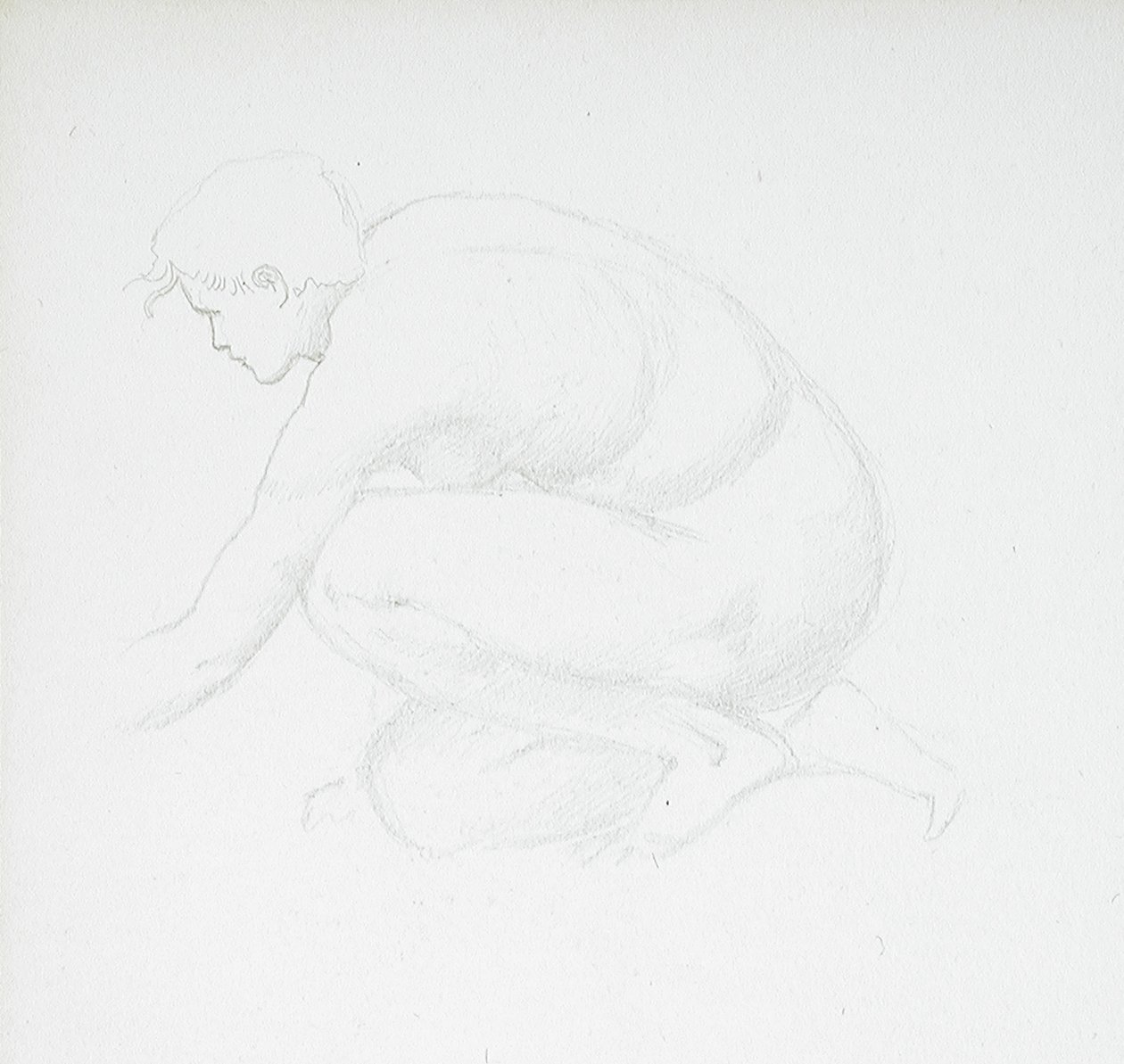 Guggoló női akt alkotó: Edward Burne-Jones