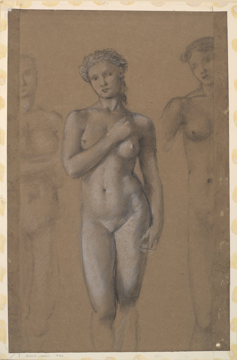 Női akt – Három tanulmány, valószínűleg a Vénuszról alkotó: Edward Burne-Jones